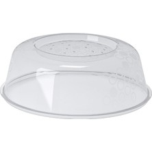 Mikrodalga Kapağı, 26 Cm, Gri, Prıckıg, Polipropilen Plastik, Yuvarlak, 1 Adet, Mikrodalga Fırına Uygun, Bulaşık Makinesinden Yıkanabilir