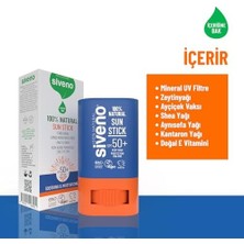 Siveno 100% Doğal Stick Güneş Koruyucu Mineral Filtreli Renkli Ton Eşitleyici Hassas Uva Uvb SPF50+ 15 gr