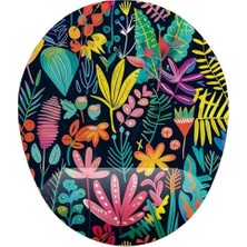 Tropikal Çiçek Desenli Bilek Destekli Mouse Pad