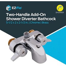 Ez-Flo 11129 Add-On Shower Diverter Bathcock Polished Chrome