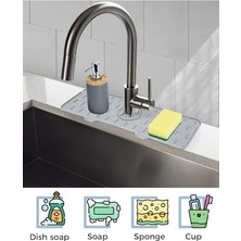 Silikon Musluk Matı – Su Geçirmez Lavabo Kenar Damlatmaz Altlık Düzenleyici Mat