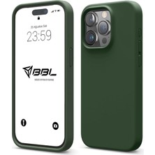 iPhone Kılıf Ince Sıvı Silikon 3 Katmanlı Tam Kaplamalı Yumuşak Jel Kauçuk Kılıf Kapak (Asker Yeşili (45), iPhone 15 Pro)