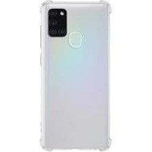 Galaxy A21S Şeffaf Airbag Antishock Köşe Korumalı Silikon Kılıf