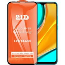 Xiaomi Redmi 9 ile Uyumlu Ekran Koruyucu 21D Tam Kaplayan