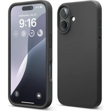 Apple iPhone 17 Uyumlu Içi Kadife Lansman Silikon Kılıf Kapak Geniş Kamera Koruması Darbe Emici Şık ve Dayanıklı Telefon Aksesuarı (Siyah)