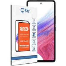 Galaxy A53 ile Uyumlu Tam Kaplayan 21D Temperli Ekran Koruyucu Cam