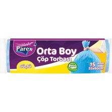 Orta Boy Çöp Torbası 15'li (55 x 60 Cm)