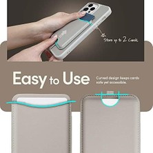Için Magsafe Özellikli Kartlı Manyetik Cüzdan Kajuk Mag Cream - AFA05260