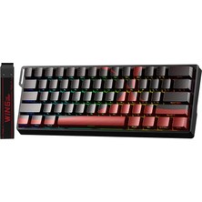 Aula WIN60 He Max Manyetik Klavye Rapid Trigger Wing Chun Switch 8000Hz Rgb Tkl Hot Swap Oyuncu Klavyesi Kırmızı