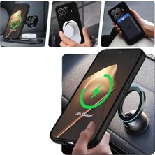 Xiaomi 15T Pro ile Uyumlu Kılıf Magsafe ile Uyumlu Z-Samara Kapak Wireless Şarj Özellikli Stand Olabilen Xiaomi 15T Pro Kilif Titanyum-Gri