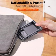Alüminyum Katlanabilir Metal Masaüstü Telefon Tutucu Standı Uzay Grisi