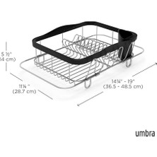 Multi-Use Dish Rack Sinkin Çok Fonksiyonlu Tabak Standı Siyah/nikel, Metal, Büyük