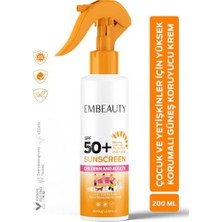 Embeauty Çocuk ve Yetişkinler Için Güneş Koruyucu Krem SPF50+ 200 ml