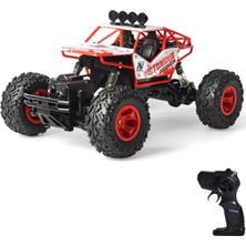 / 1:16 Ölçek 4x4 Uzaktan Kumandalı Rock Crawler Off Road Aracı 4 Çeker Şarjlı 20 Dk Kullanım Kırmızı ve Mavi Oyuncak Off Road Araba (Kırmızı)