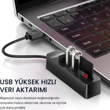 USB 2.0 Sd - Microsd Kart Okuyucu ve 3 Port USB Çoklayıcı Hub