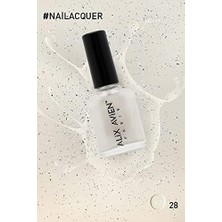 Sedefli Beyaz Oje 28 - Yüksek Pigmentli Uzun Süreli Kalıcılık Hızlı Kuruma - Nail Lacquer 28