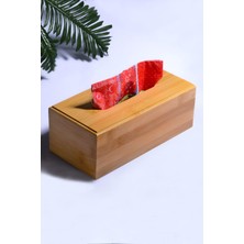 Bambu Kağıt Peçetelik - Bambu Kağıt Mendil Kutusu - Minimalist Bambu 22 x 19