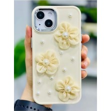Iphone 13-14 ve 15 ile Uyumlu Tül Çiçek Oyuncak Tasarımlı Esnek Silikon Kılıfı