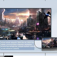 BX02HB Usb-C To 4K@30Hz HDMI Kablo 1.8 Metre Windows Mac Uyumlu Hdcp Destekli Gri