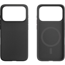 iPhone 17 Pro Ile Uyumlu Techwoven Magsafe Silikon Kılıfı (Siyah)