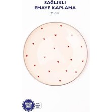 Cupid Emaye Tabak Pasta Sunum Tabağı 21 cm