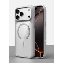 - iPhone 17 Pro Max ile Uyumlu Kılıf Magsafe Wireless Şarj Özellikli Tam Koruma Renkli Sert Silikon Lansman Kapak