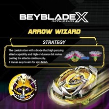 Beyblade x Arrow  4-80B Stamina Tipi Başlangıç Seti, Fırlatıcı Dahil, Sarı