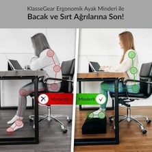 Klasse Ergonomik Visco Ayak Minderi, Oyun Koltuğu ve Ofis Koltuğu Için Anti Alerjen Ayak Yastığı, Ayak Koyma Yeri Taburesi, Çok Amaçlı Rahatlatıcı Yarım Silindir Iki Parça Masa Altı Ayak Desteği