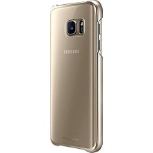 Galaxy S7 Cep Telefonu Kılıfı, Şeffaf Altın