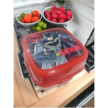 Batman Yemek Kabı, Kırmızı, Çocuk Beslenme Kutusu