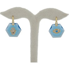 Brisinga Hamsa & Eye Gümüş Küpe