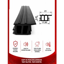 MAKPLASTİK FİTİL PROFİL P 102 Çelikkapı Kasa Fitili 6 Metre Siyah