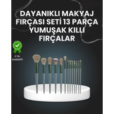 Nacario Mey Ithalat® 13'lü Fiber Kıllı Yumuşak Makyaj Fırçası Seti Taşınabilir ve Ergonomik Tasarım