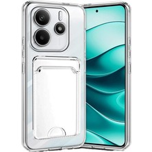 Nacario Mey Ithalat®   Redmi Note 14 4g Kılıf Kart Şeffaf Silikon - Şeffaf