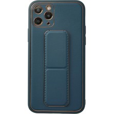 Nacario Mey Ithalat®   iPhone 11 Pro Kılıf Coco Deri Standlı Kapak - Mavi