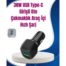 Nacario Mey Ithalat® Power Delivery Destekli 38W Araç Tipi Hızlı Şarj Cihazı