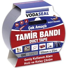 Nacario Mey Ithalat® Vodaseal Duct Tape Tamir Bandı 50 mm 25 Metre Gri