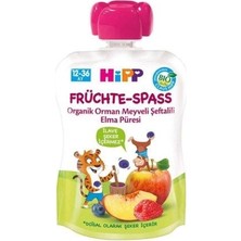 Nacario Mey Ithalat®   Organik Orman Meyveli Şeftalili Elma Püresi 100 gr