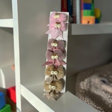 Hediyelik Kız Çocuk Kadın Anne Peluş Şık Kurdele Toka 3lü Set