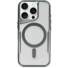 Nacario Mey Ithalat®   iPhone 15 Pro Kılıf Boyi Magsafe Silikon Kapak - Yeşil