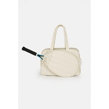 İcone Bag Icone Bag Paraşüt Kumaş Raket Gözlü Tenis Çantası, Spor Çantası, Tenis Çantası, Padel Çantası, Bej Tenis Çantası