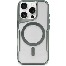 Nacario Mey Ithalat®   iPhone 12 Kılıf Boyi Magsafe Silikon Kapak - Yeşil