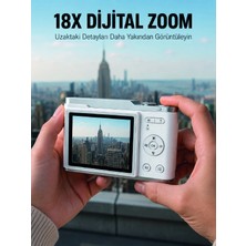 Eco Lounge Kompakt Dijital Fotoğraf Makinesi Beyaz 18X Dijital Zoom Destekli