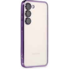 Nacario Mey Ithalat®  Samsung Galaxy S23 Plus Kılıf  Lensli Silikon - Mor