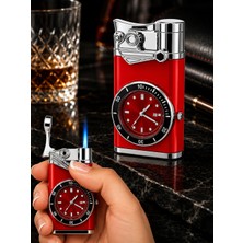 Onr Store Saat Tasarımlı Metal Gaz Dolumlu Çakmak Dekoratif Hediyelik Model