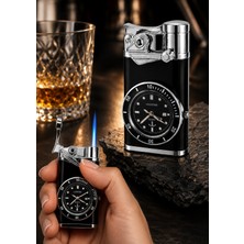 Onr Store Saat Tasarımlı Metal Gaz Dolumlu Çakmak Dekoratif Hediyelik Model
