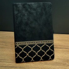 Usm Gold Işlemeli Siyah Deri Defter