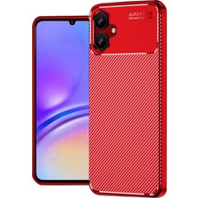 Nacario Mey Ithalat®  Samsung Galaxy A06 Kılıf Auto Focus Karbon Kapak - Kırmızı