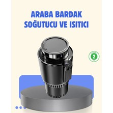 Techora Sale Araç Içi Akıllı Bardaklık Isıtıcı Soğutucu Dijital Ekranlı