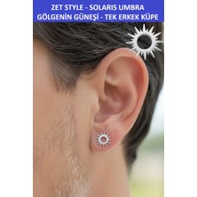Zetconcept Zet Style – Solaris Umbra | Gölgenin Güneşi Tek Erkek Küpe - Paslanmaz Çelik